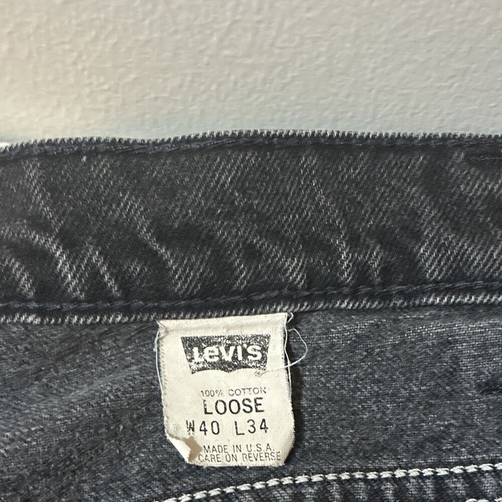 Vintage 90’s Levi's 550 Men's Loose Fit Straight Leg Black Denim Cotton Jeans